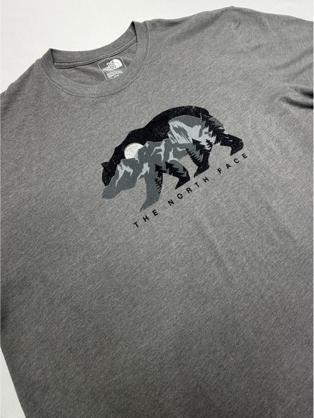The North Face Bear Graphic Gray Men's XL Crew Neck Short Sleeve T-180